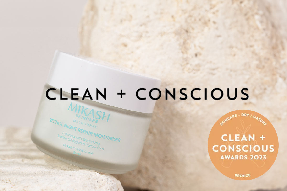 Clean + Conscious 2023: Mikash Retinol Night Repair Moisturiser Wins Bronze